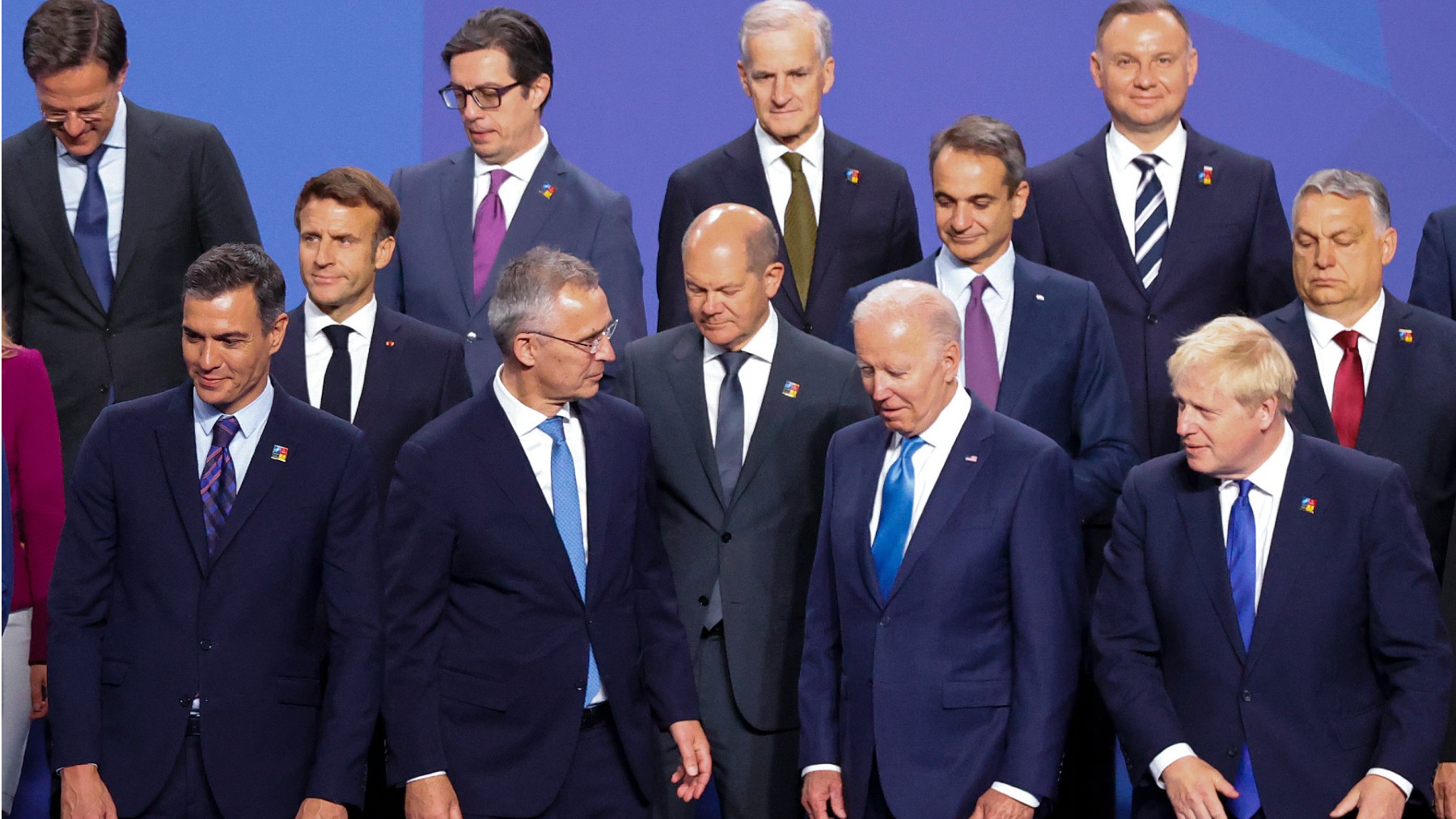 Sánchez con los aliados de la OTAN. (Foto: Efe)