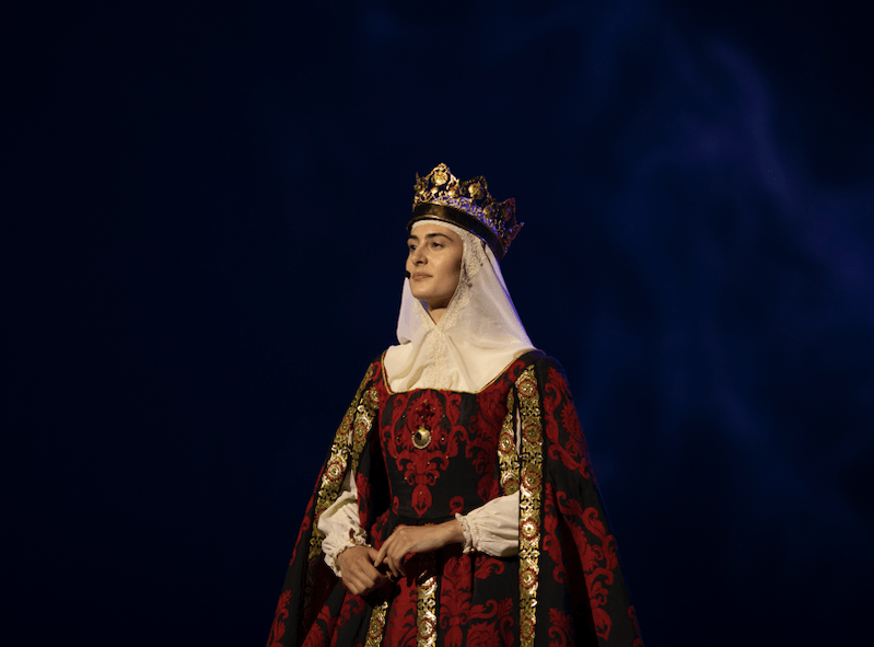 Caracterizada de Isabel la Católica. @Cortesía