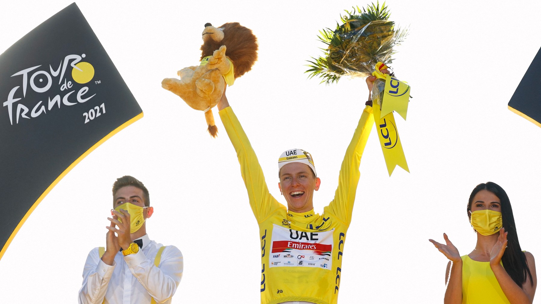 Pogacar gana el Tour de 2021. (AFP)