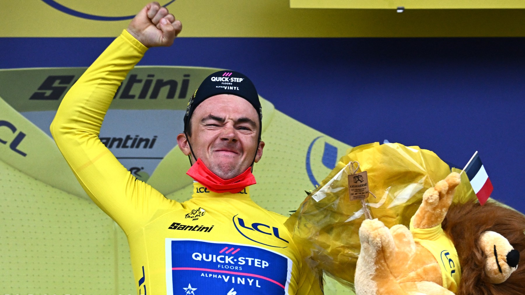 Yves Lampaert, primer líder del Tour de Francia. (AFP)