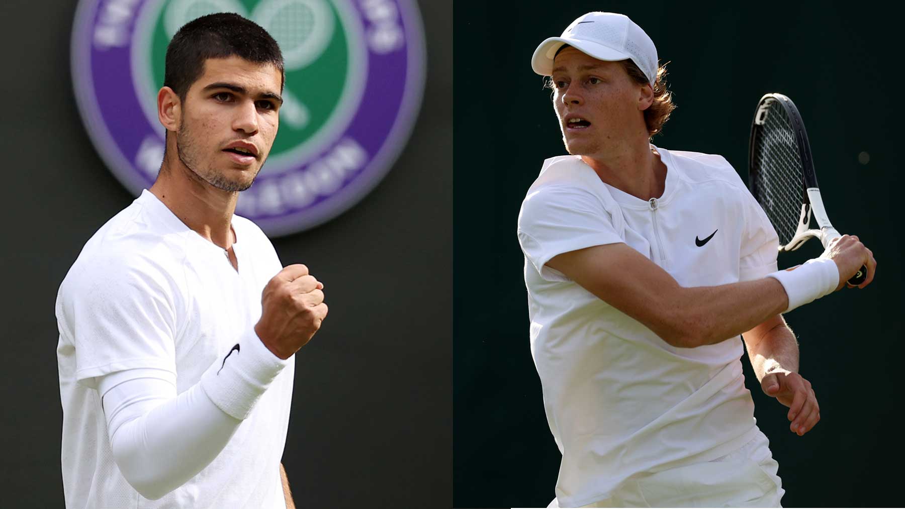 Alcaraz y Sinner lucharán por el billete a cuartos de final de Wimbledon (Getty)