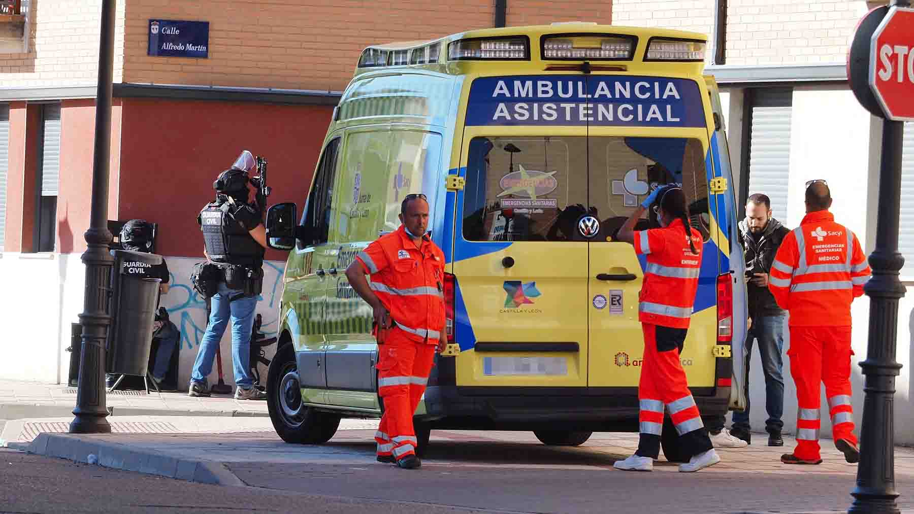 Inmediaciones donde se atrincheró un hombre en Valladolid