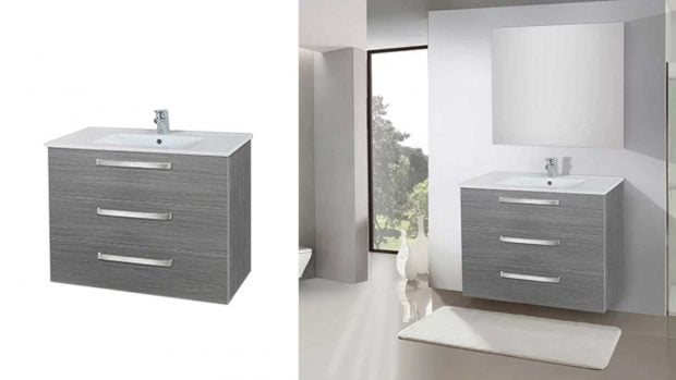 conjunto baño gris