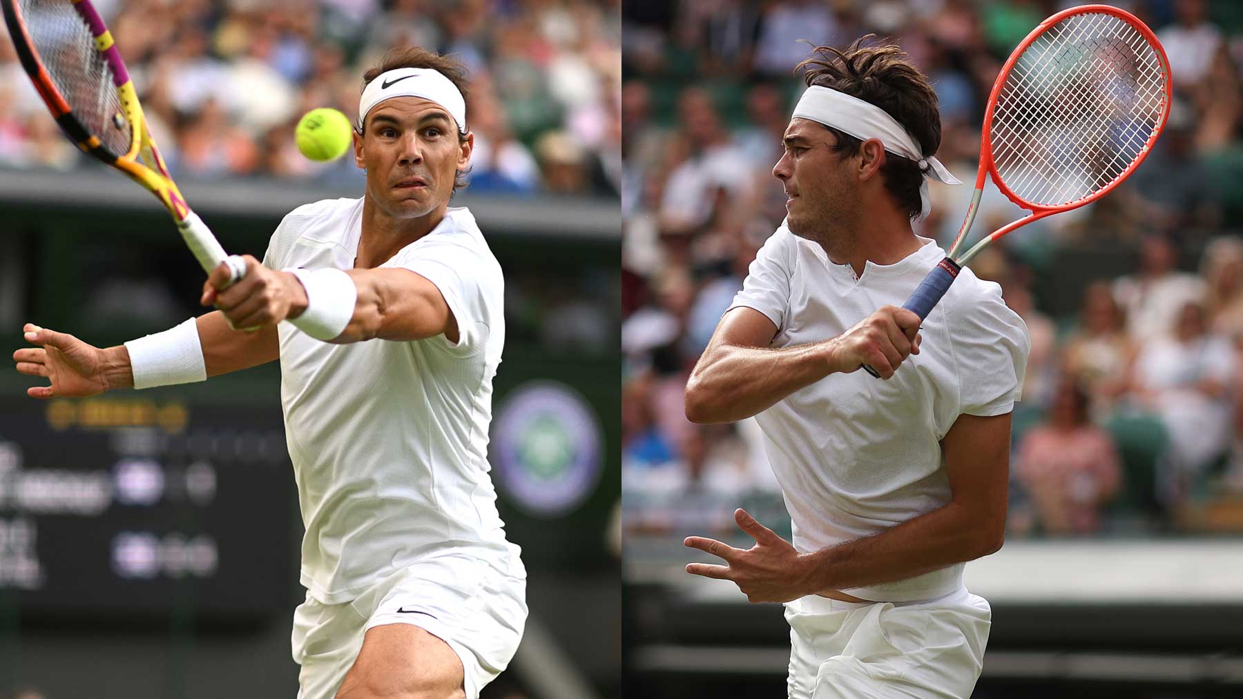 Nadal y Fritz, rivales en cuartos de final de Wimbledon (Getty)