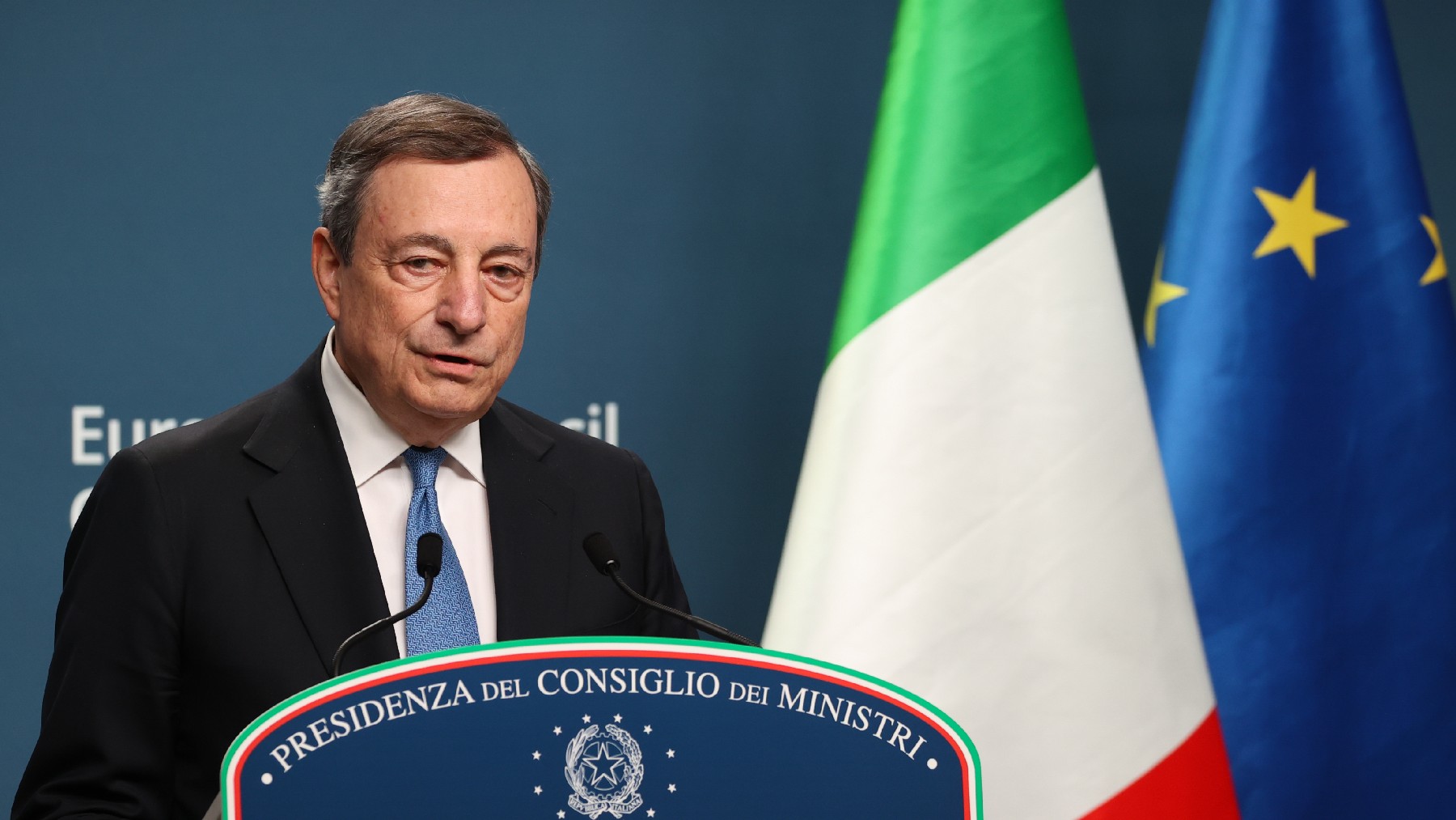 Mario Draghi, primer ministro de Italia.