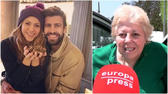 Shakira, Piqué y la madre de la cantante.