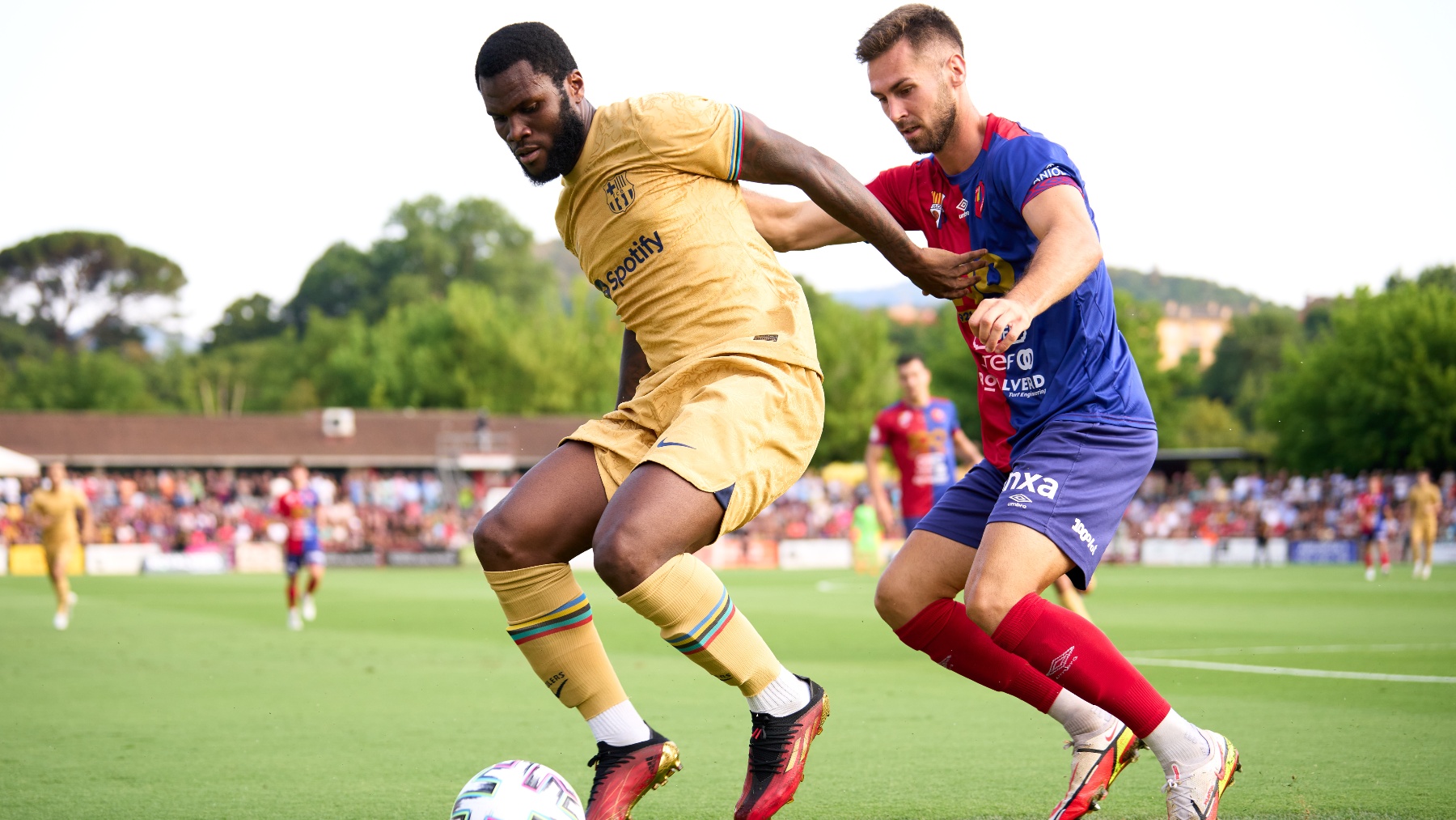 Kessié en su debut contra el Olot. (Getty)