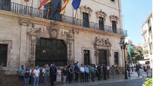 El acto del Ayuntamiento de Palma en memoria de Miguel Ángel Blanco.