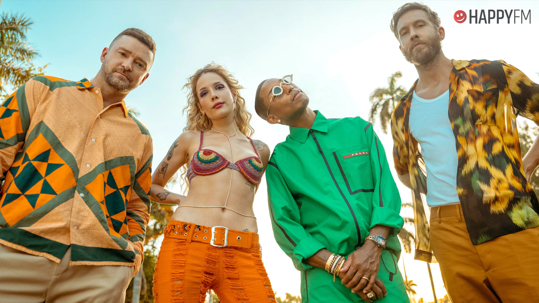 Calvin Harris, Justin Timberlake, Halsey y Pharrell Williams.