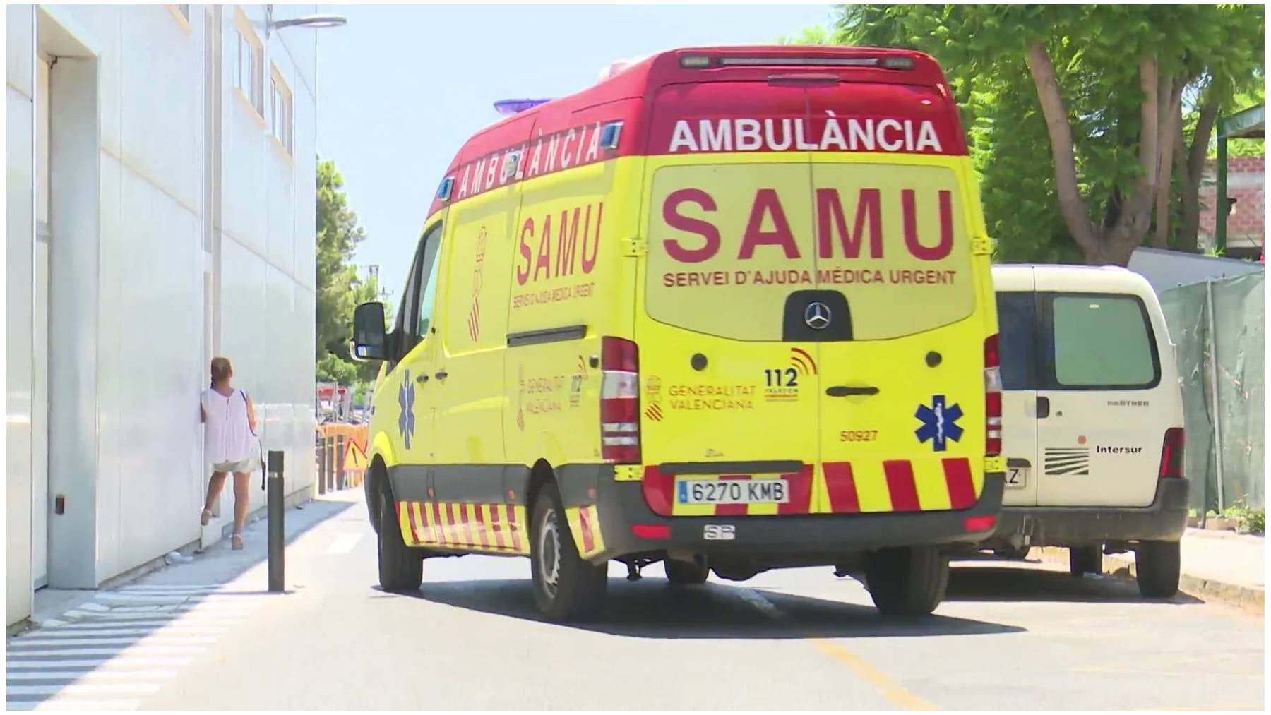 Una ambulancia del SAMU 061.