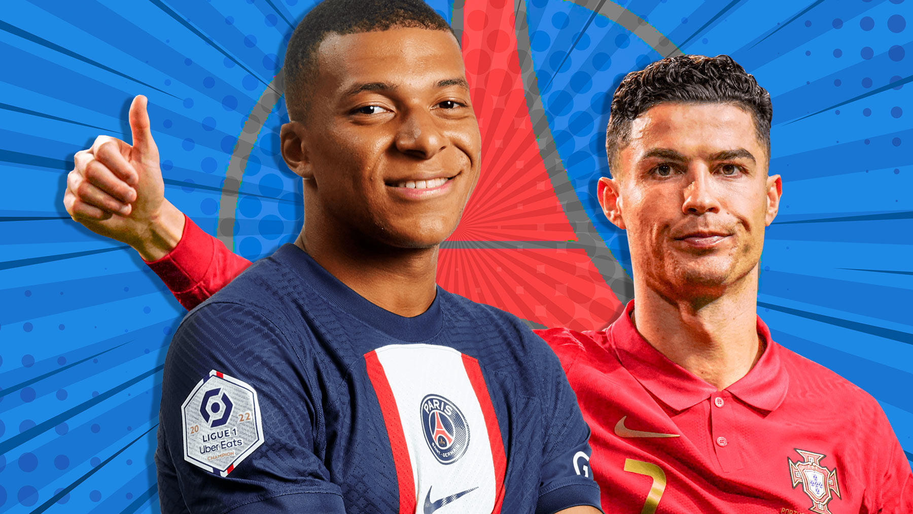 Mbappé y Cristiano.