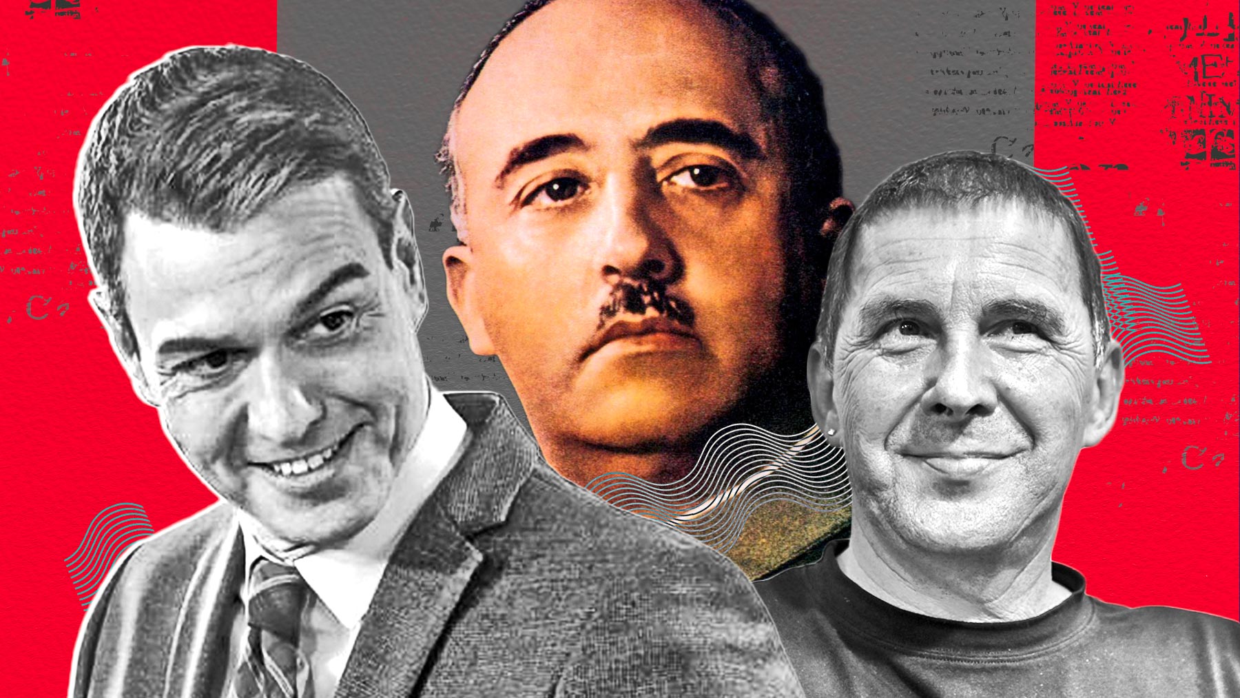 Pedro Sánchez, Arnaldo Otegi y Francisco Franco.