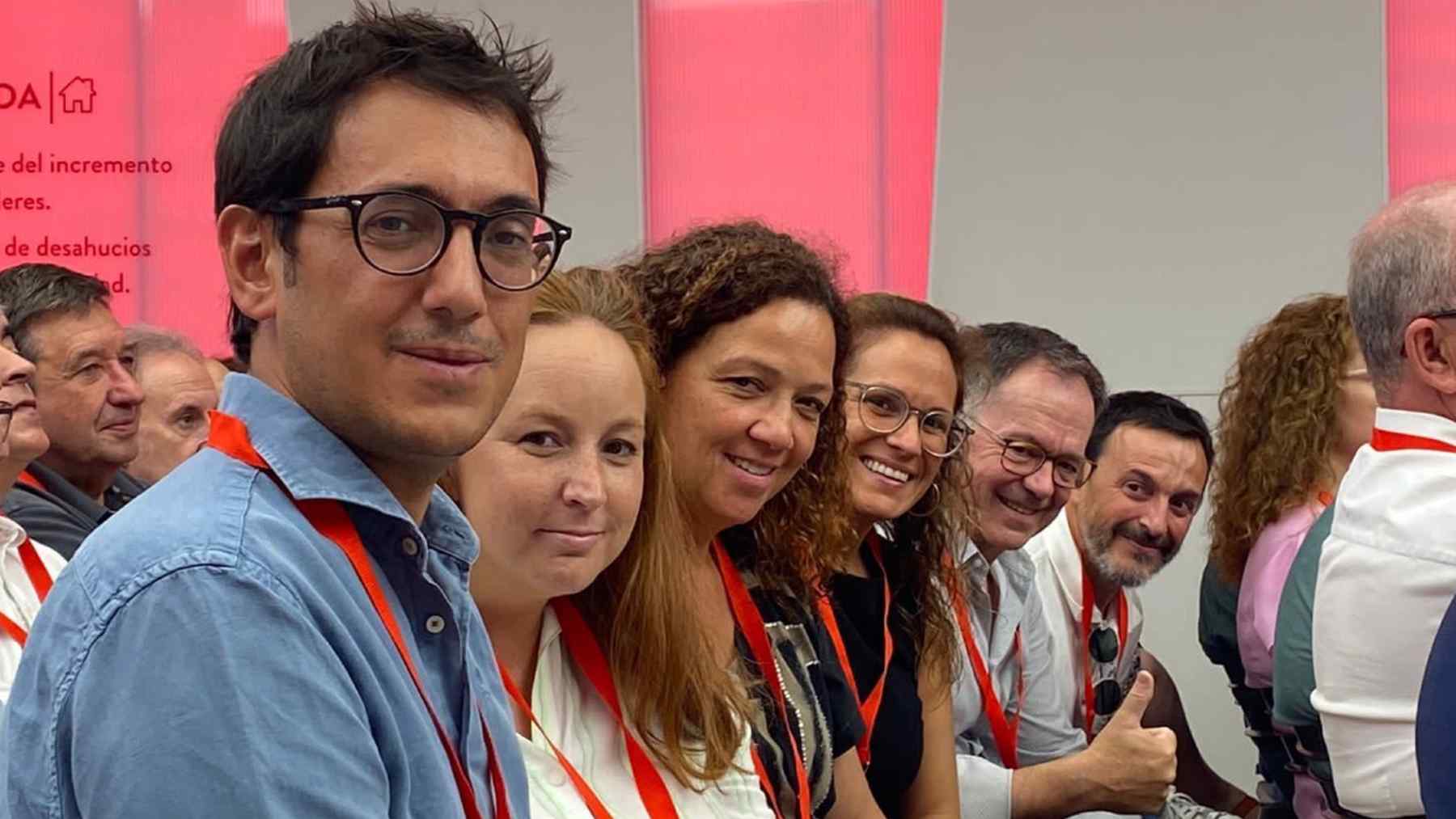 El conseller Iago Negueruela y otros altos cargos socialistas de Baleares presentes en el Comité Federal del PSOE.