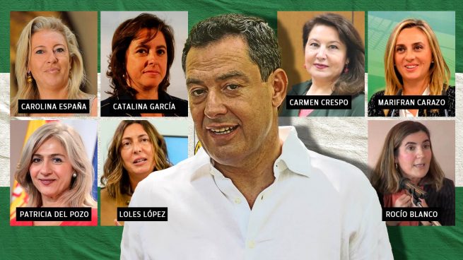Las siete mujeres que liderarán el Gobierno más femenino de la historia de Andalucía.