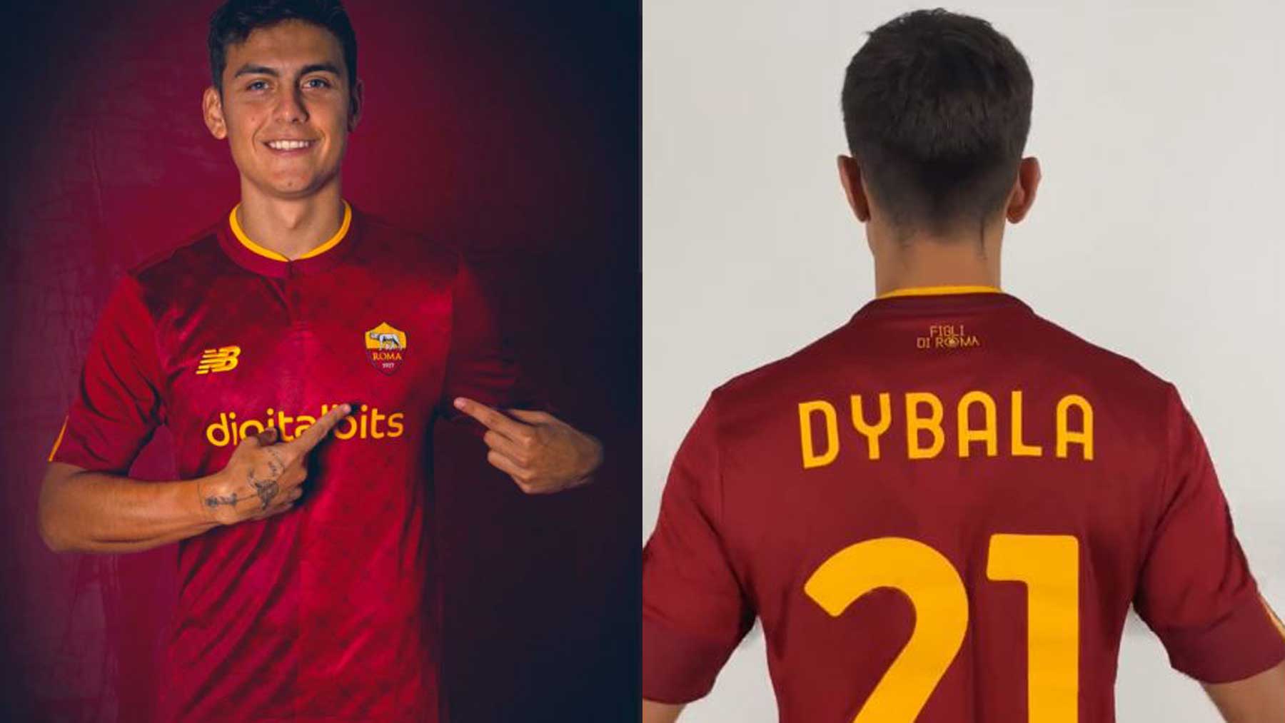 Dybala, con su nueva camiseta de la Roma (AS Roma)