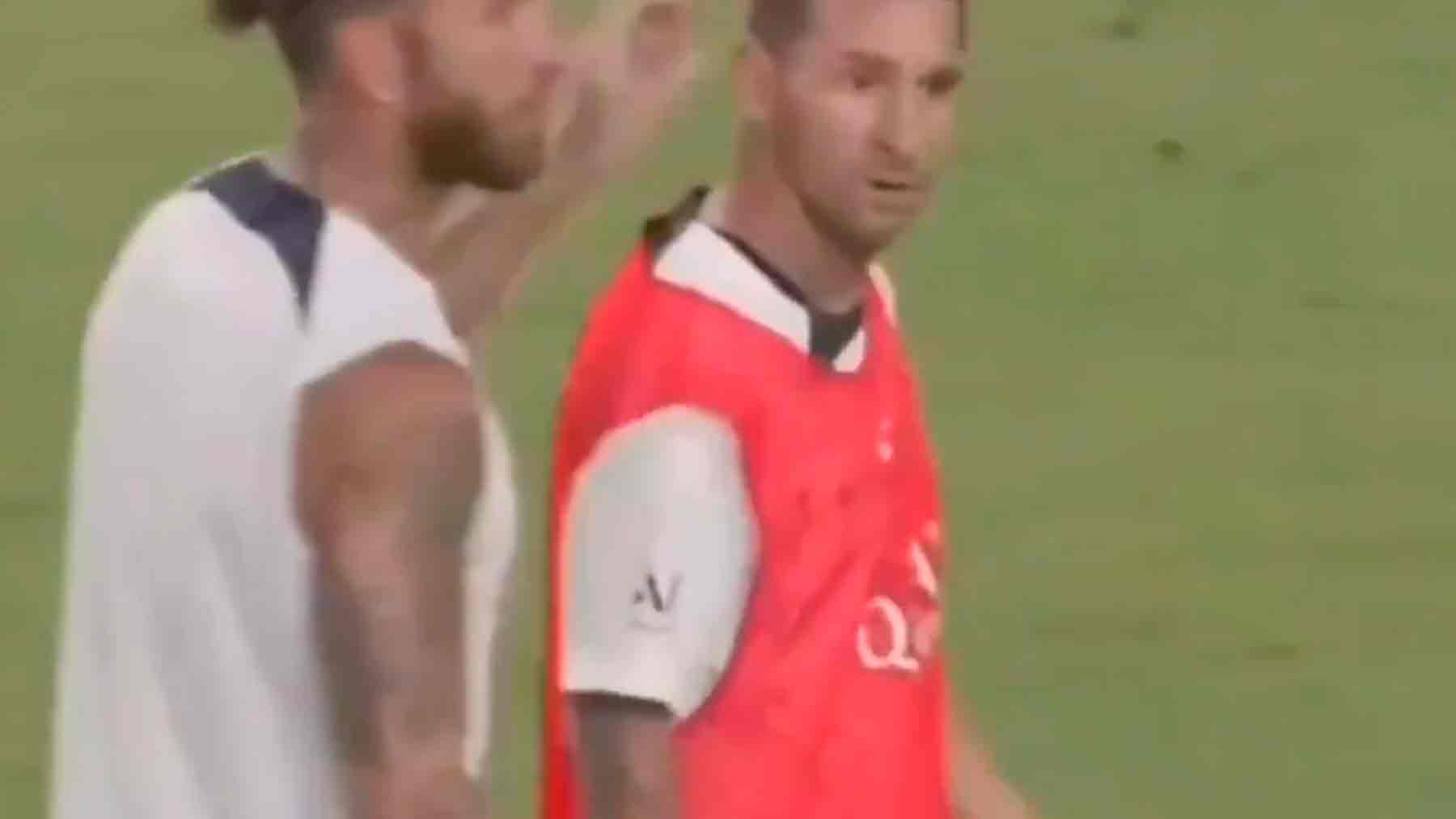 El tremendo pique de Messi con Ramos en un entrenamiento del PSG