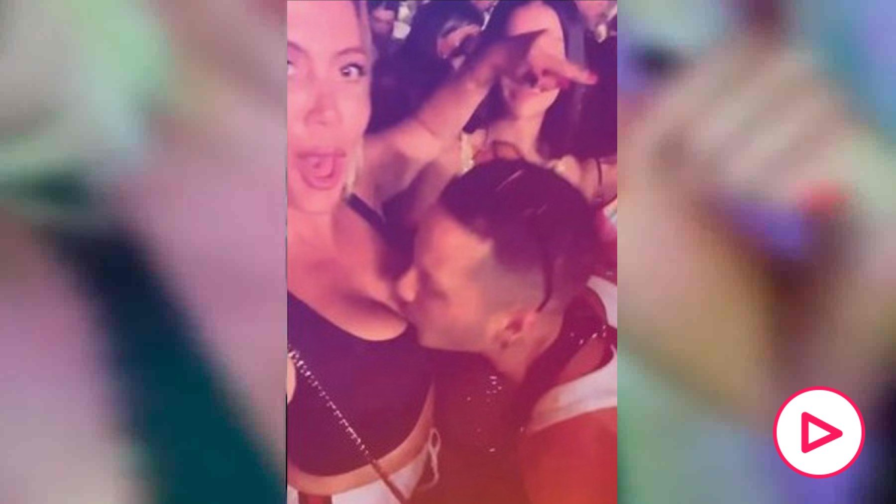 La escandalosa noche de Wanda Nara: un chico le besa los pechos y su  hermana pide que borre el vídeo