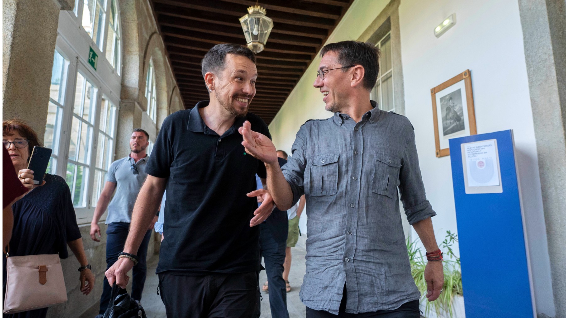 Pablo Iglesias y Juan Carlos Monedero. (Foto: EP)