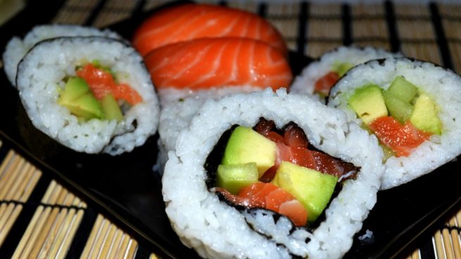 Calabacín en sushi