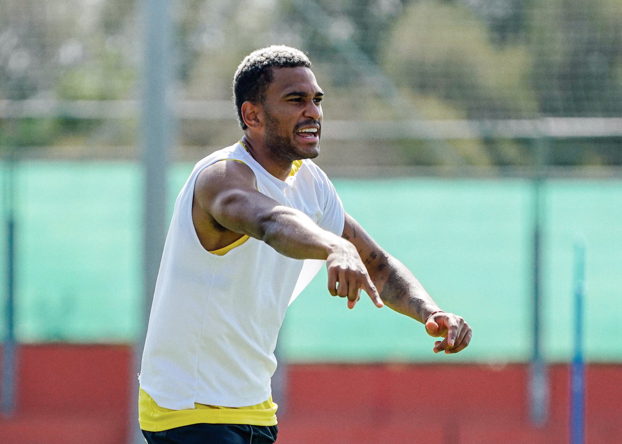 Mboula, en un entrenamiento
