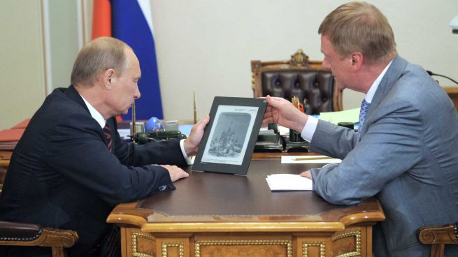 Vladímir Putin y Anatoly Chubais (Foto: AFP).