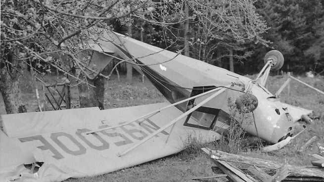 Accidente avión antiguo