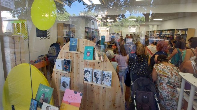 Acto de inauguración de la biblioteca del barrio de Pere Garau.