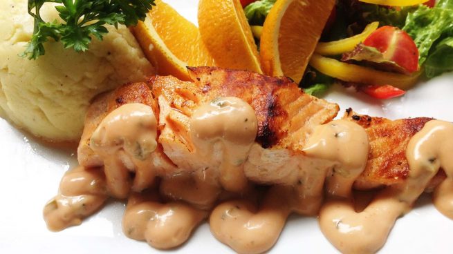 Salmón y vichyssoise