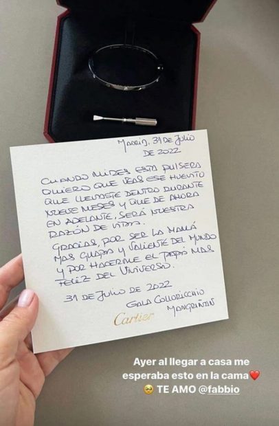La carta dedicada de Fabio a Violeta Mangriñán tras ser papás