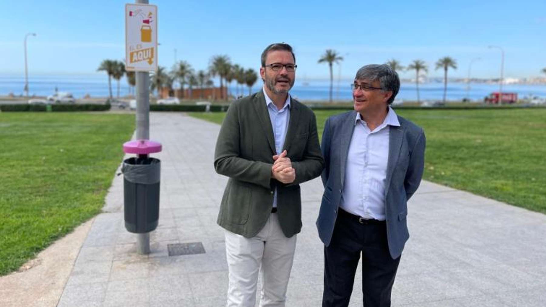 El alcalde socialista de Palma, José Hila con el presidente de Emaya, el concejal Ramon Perpinyà.