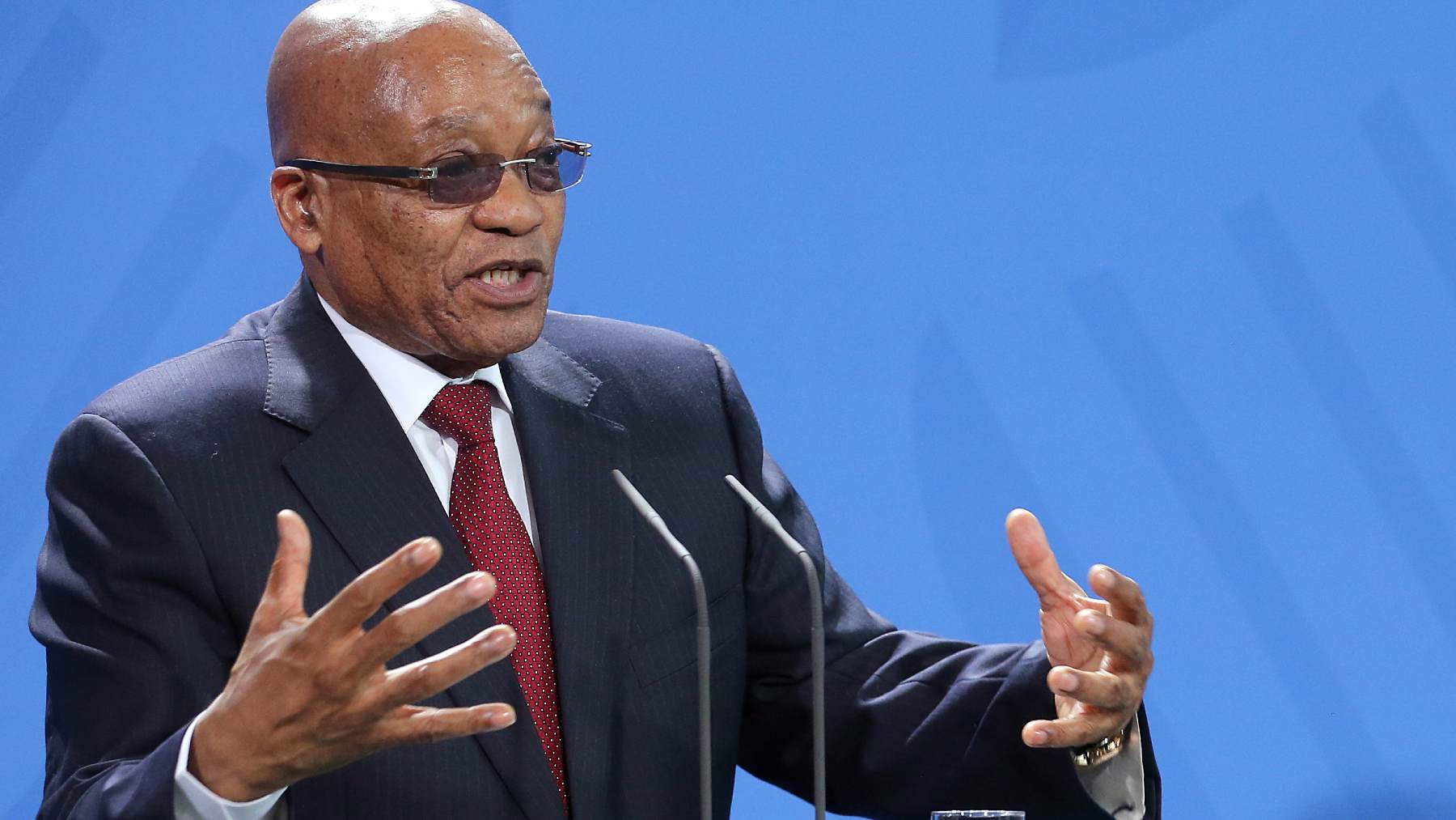 Jacob Zuma, expresidente de Sudáfrica, en una imagen de archivo. Reino Unido ha sancionado a la consultora Bain & Co. por trabajos con su Gobierno, acusado de corrupción. Wolfgang Kumm / dpa