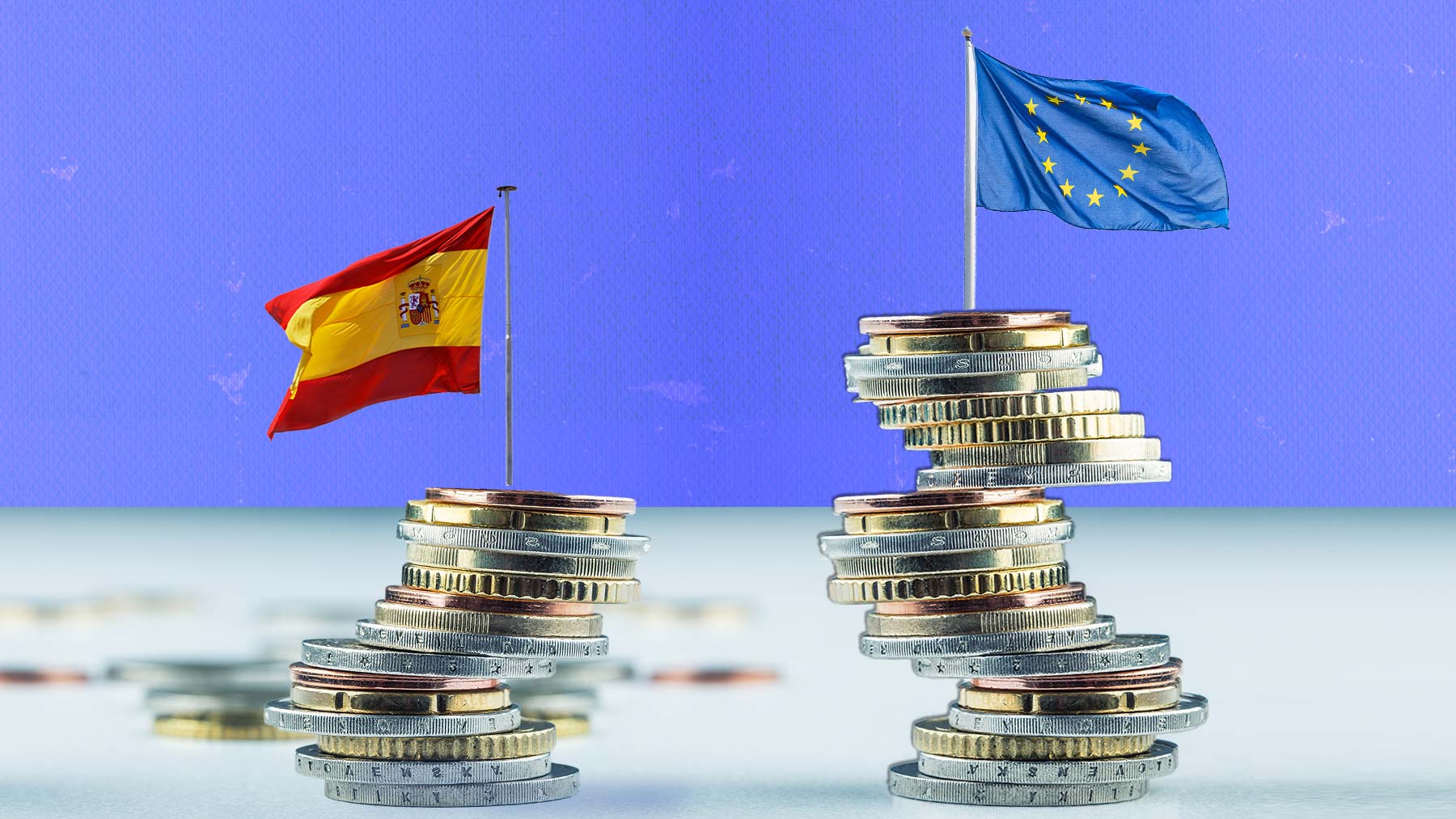 Los españoles ganan 443 euros menos al mes que la media europea