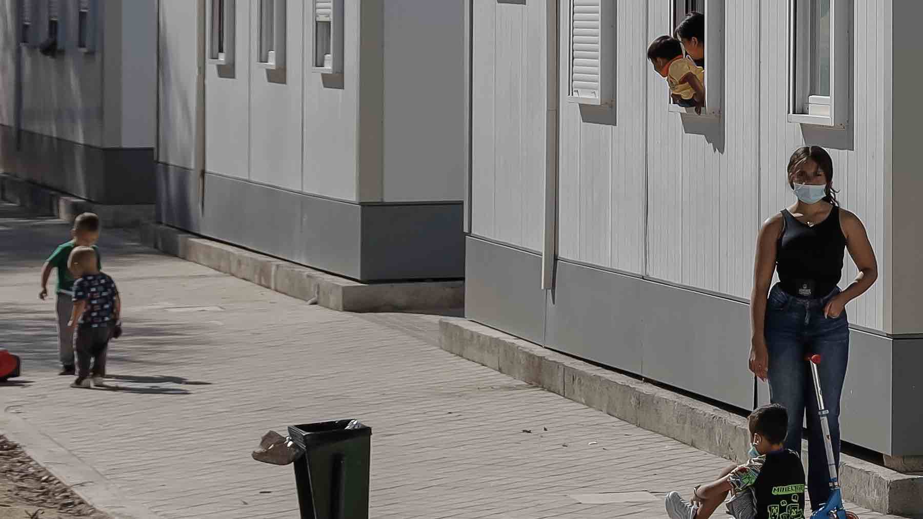 Refugiados en un centro del Ayuntamiento de Madrid.
