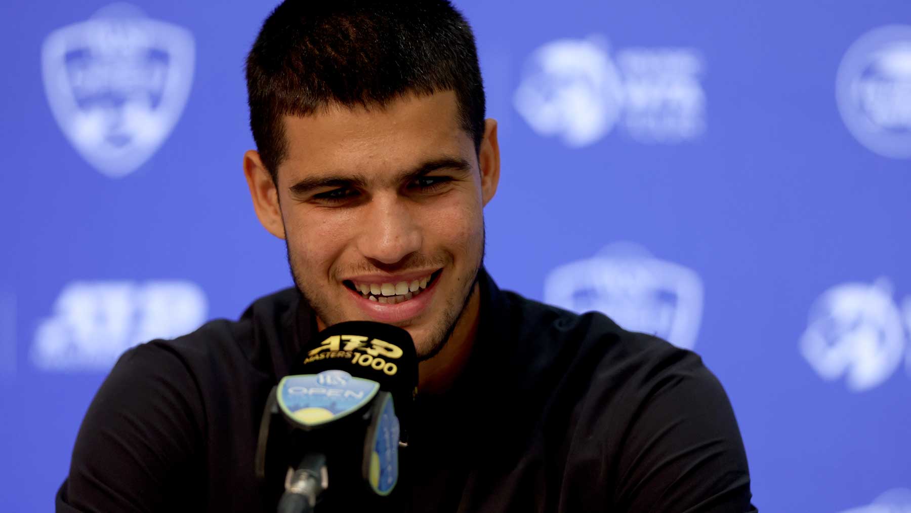 Alcaraz, en rueda de prensa en Cincinnati (Getty)