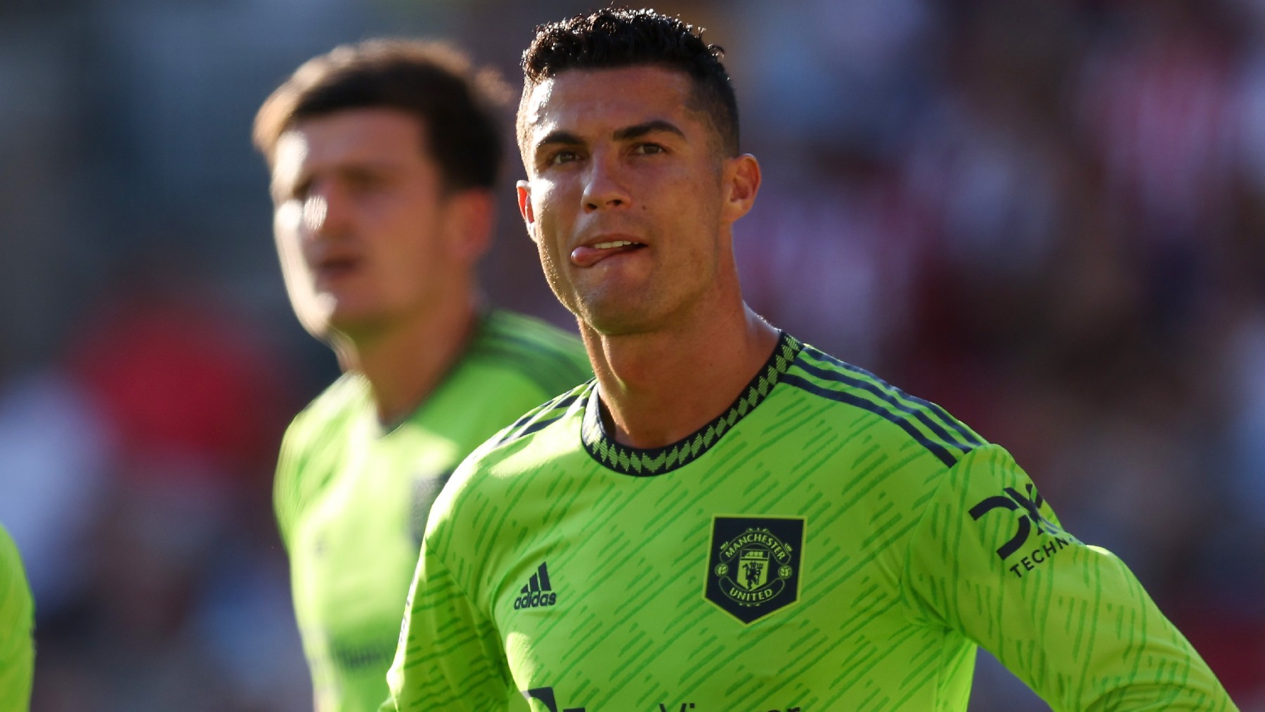 Cristiano Ronaldo, en un partido con el United. (Getty)