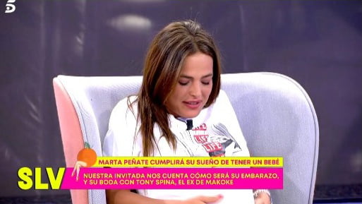 Marta Peñate en Sálvame (Mediaset).