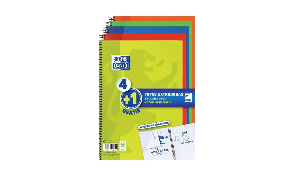 Pack oxford 5 cuadernos