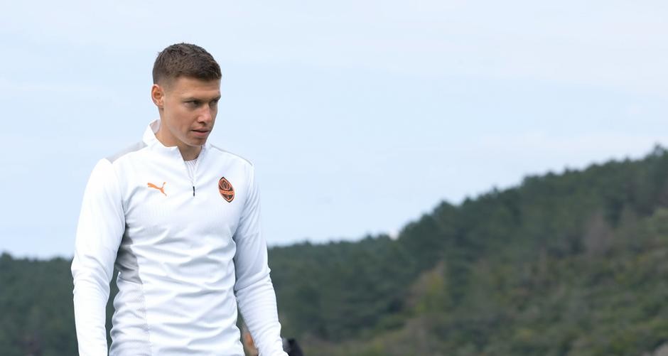 Matvienko, en un entreno con el Shakhtar