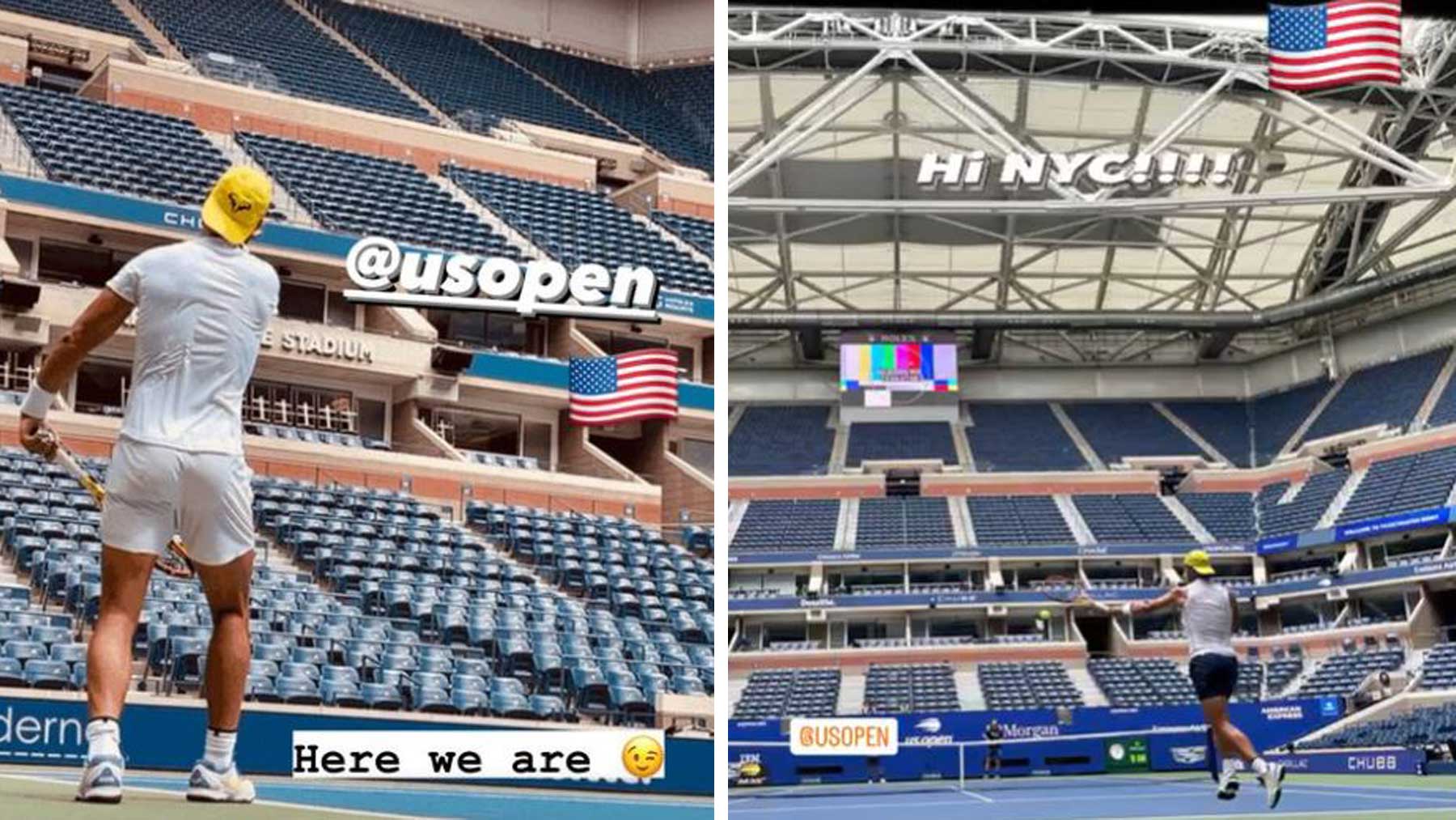 Imágenes compartidas por Nadal entrenando en Nueva York