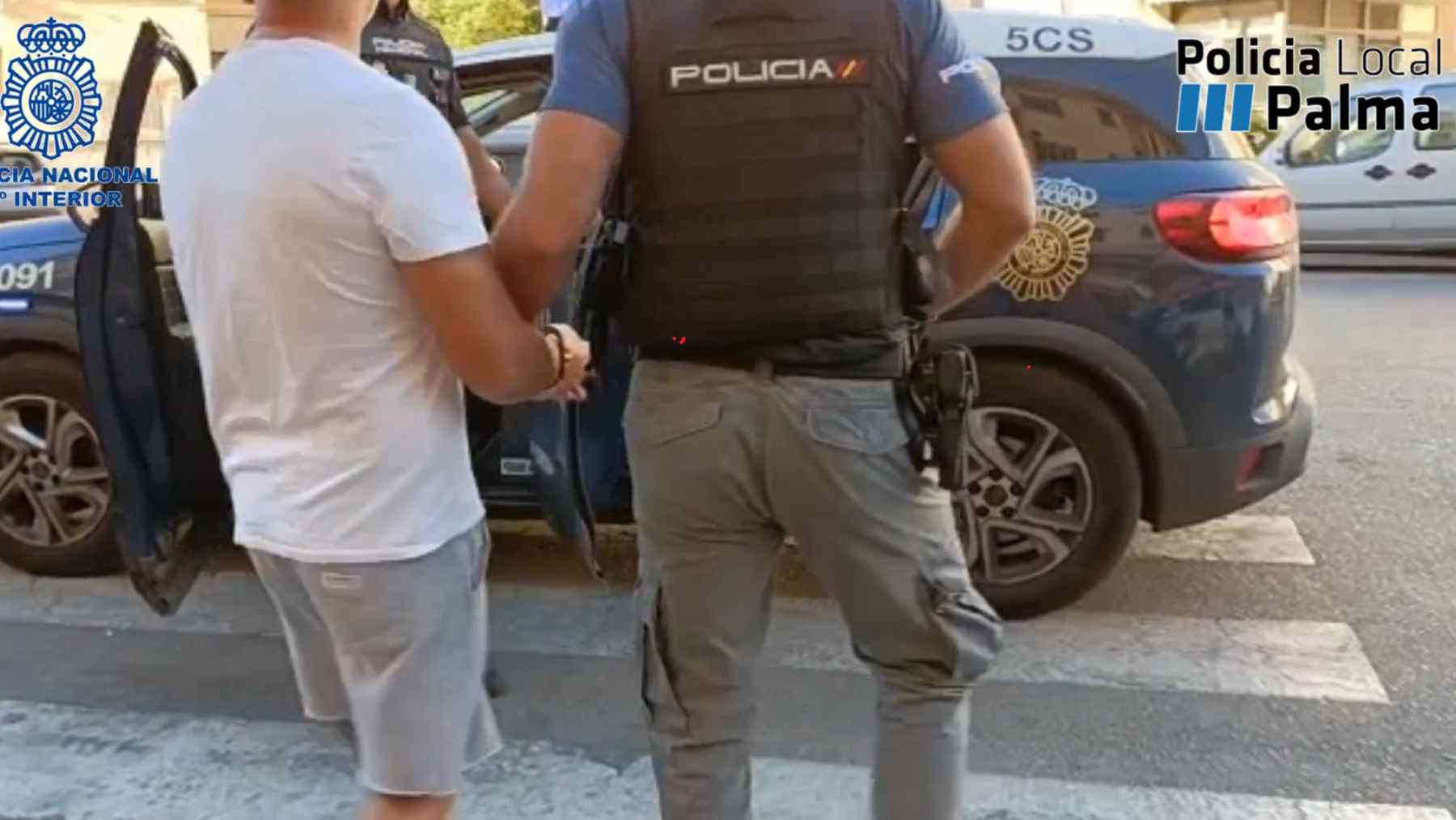 El detenido por regentar el punto de venta de cocaína en Sa Indioteria. POLICÍA NACIONAL