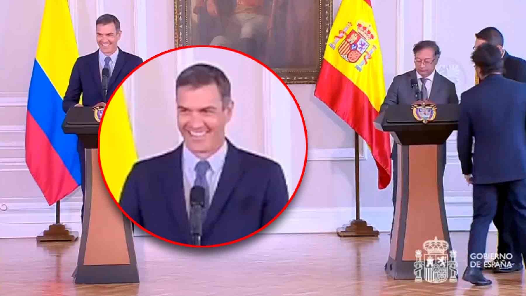 Pedro Sánchez se parte de risa tras ser presentado como «presidente de la República de España».