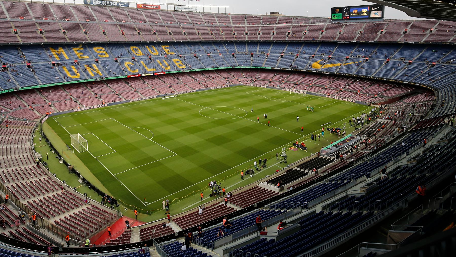 El Camp Nou, antes de un partido del Barcelona. (Getty)
