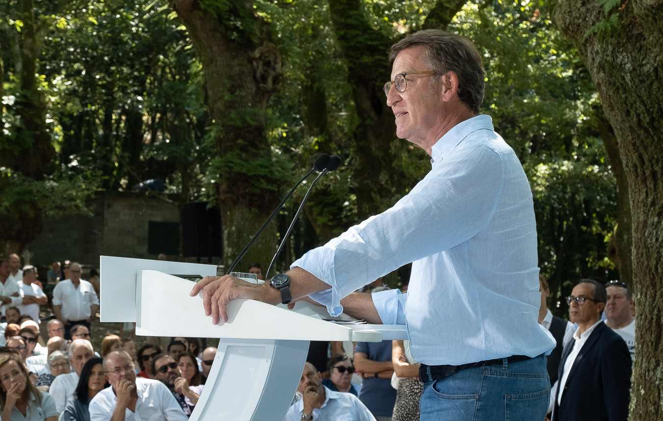 El presidente del partido Popular (PP), Alberto núñez Feijóo
