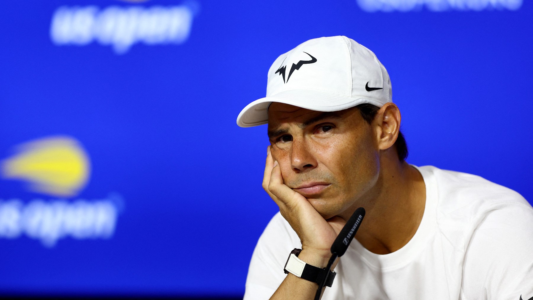 Rafa Nadal atiende a los medios en el US Open. (AFP)