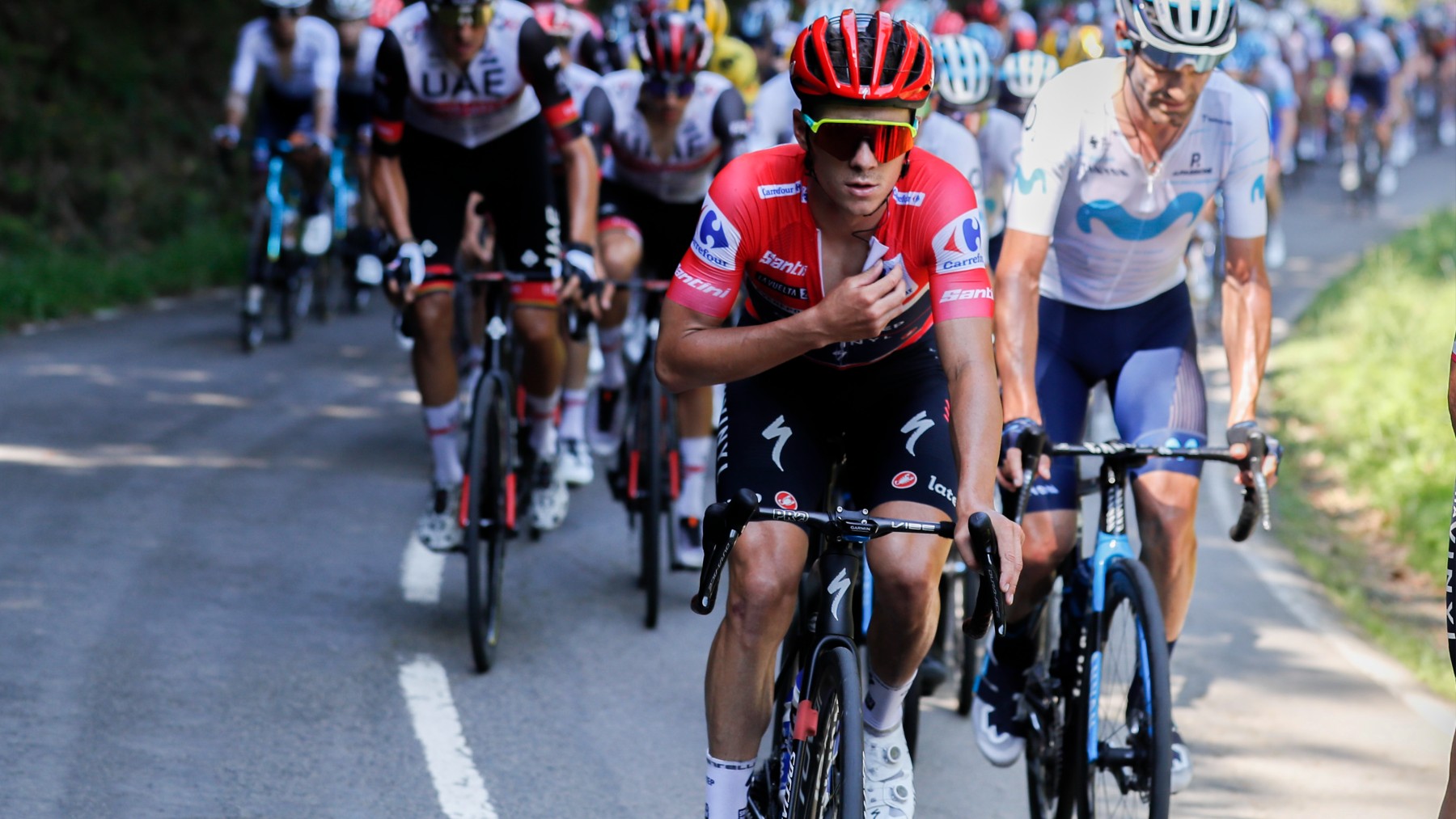 Remco Evenepoel, en una etapa de la Vuelta a España. (Getty)