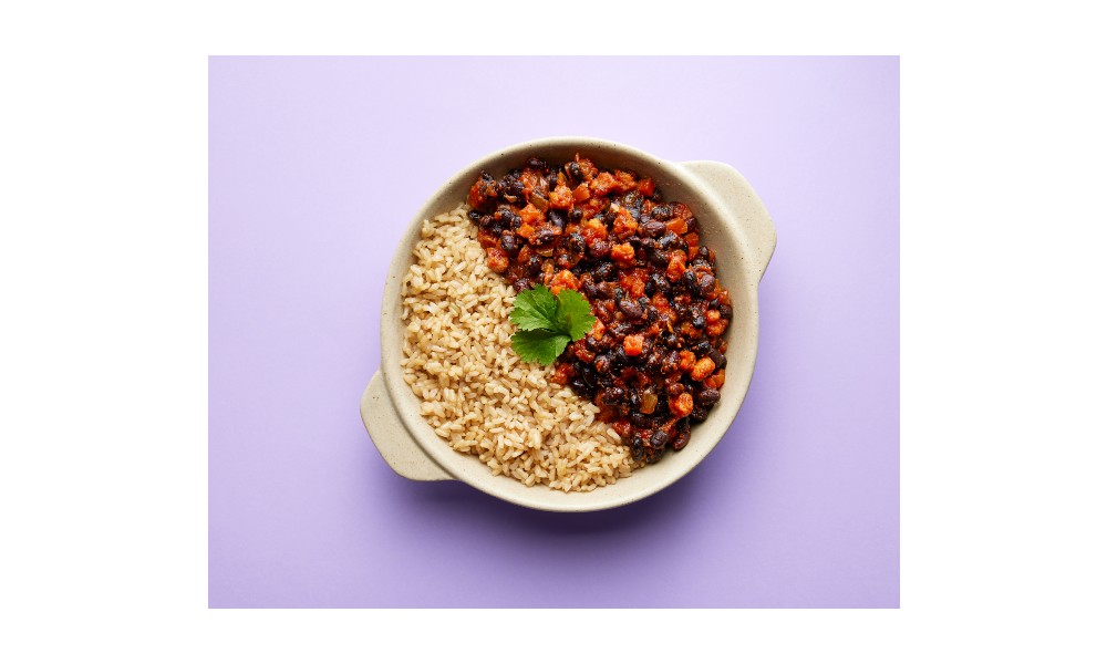 Chili vegano con arroz integral de Vegan Food Club