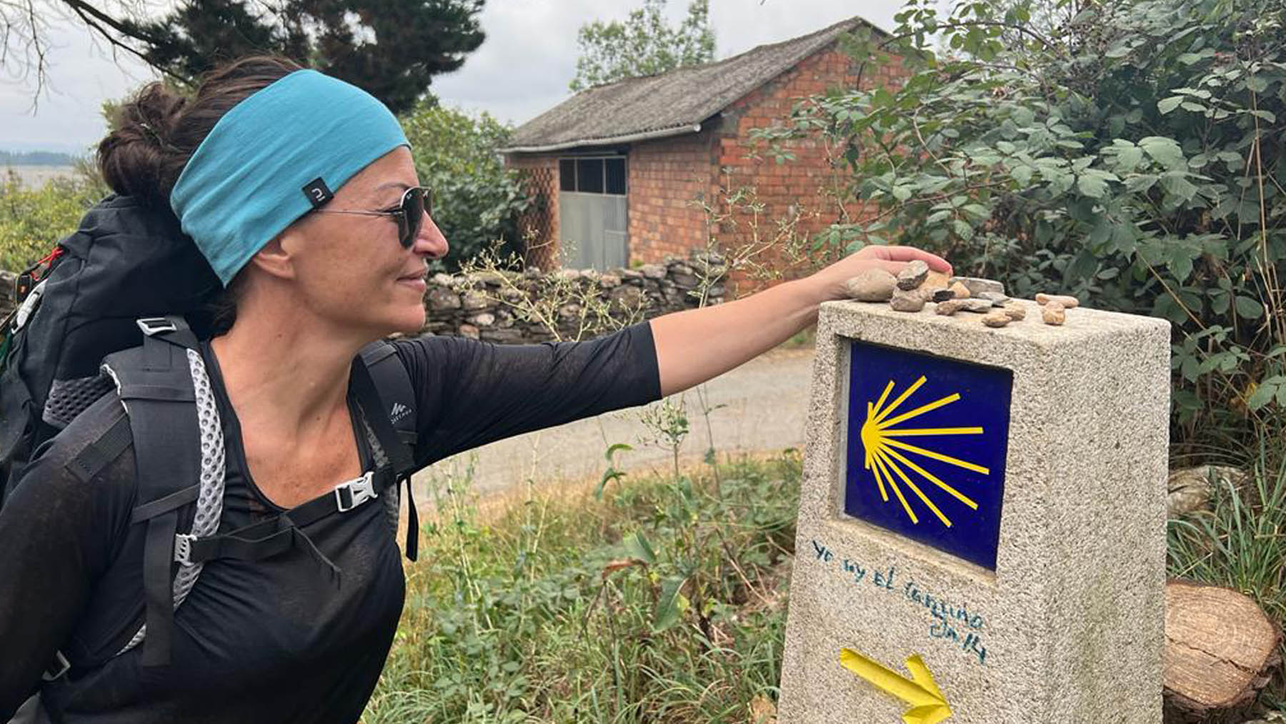 Macarena Olona, en el Camino de Santiago.