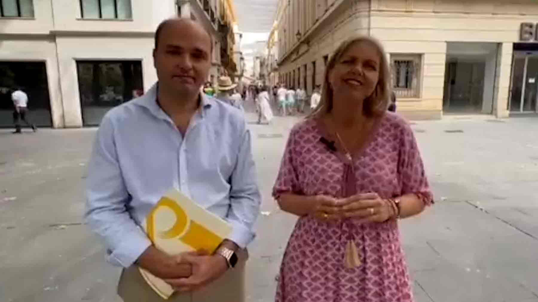 Gonzalo Polavieja y Cristina Peláez, de Vox Sevilla.