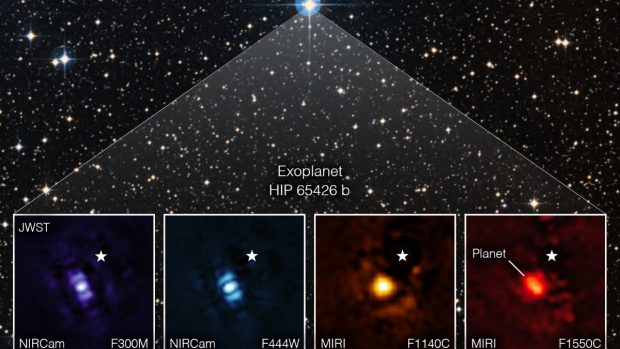 El telescopio James Webb toma su primera imagen de un planeta fuera del Sistema Solar.