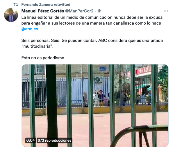 Tuit compartido por el alcalde socialista de San Juan.